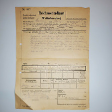 WW2 German Luftwaffe pilot air plane weather report document plane flight form picture