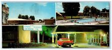 Tucumcari New Mexico Postcard Oversized Congress Inn Hotel Restaurant 1961 Cars picture