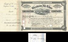 Western Air Line Construction Co. Issued to and Signed by F. M. Drake - Autograp picture