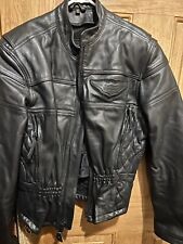 harley davidson ladies leather jacket padded & vented picture