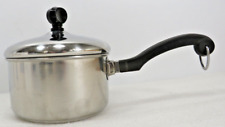 Faberware 1qt Sauce Pan Cooking Pot & Lid Alumium Clad Stainless Steel Bronx USA picture