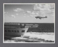 DE HAVILLAND SEA VENOM LANDING ON HMS VICTORIOUS VINTAGE ORIGINAL PHOTO 7 picture