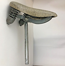 Vintage Persons Gray Bicycle Seat Springs Seatpost Worcester Mass picture
