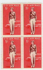 AMELIA EARHART * AVIATION PIONEER * Vintage U.S. Postage Stamp Block MNH 1963 picture