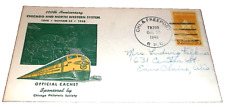 OCTOBER 1948 C&NW CHICAGO & NORTH WESTERN 100TH ANNIVERSARY CACHET ENVELOPE H picture