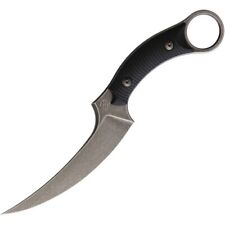 Bastinelli MAKO Black G10 Mako Fixed Blade Knife Curved Stonewash + Sheath picture