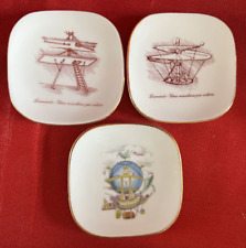 Vtg Alitalia Airline Butter Pats Trinket Dishes ~ Lot Of 3 ~  Richard Ginori picture
