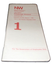1981 NORFOLK & WESTERN N&W PITTSBURGH DIVISION EMPLOYEE TIMETABLE #1 picture