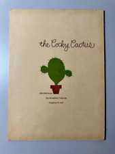 ORIGINAL 1950s The Cocky Cactus Vintage Menu San Bernardino CA LARGE 9x12 COOL picture