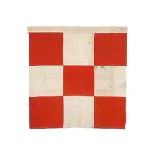 Vintage Cotton Airfield Safety Checker Signal Flag Aviation Aeronautic Distress picture