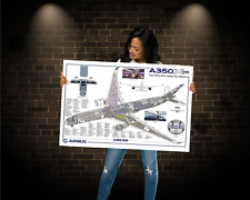 Airbus A350-900 Cutaway Poster 24