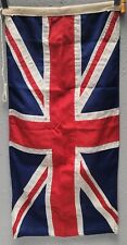 Vintage Union Jack Flag Linen Double Stitching One Sided 15X30 picture