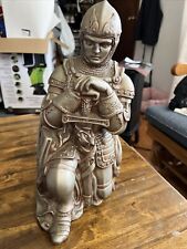 Vintage 1954 Medievil Kneeling Knight Universal Statuary 14 Inches Tall Rare picture