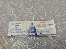 Vintage 1982 US Capitol Tour Ticket Washington DC - Unused  - don’t wear a hat picture