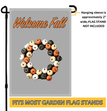 Welcome Fall Garden Flag Halloween Yard Outdoor Thanksgiving Decorations USA picture