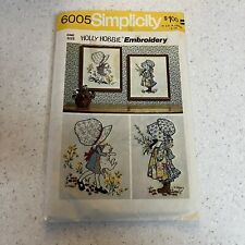 Simplicity #6005 Vintage VTG Holly Hobbie Embroidery Transfers For Embroidery picture