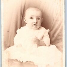 c1870s Harrisburg, PA Wide Eyed Baby CdV Photo Card DC Burnite H18 picture