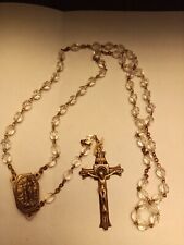 VINTAGE REGINA STERLING SILVER ROSERY CRUCIFIX 1950 POPE PIUS XII FRANCE MEDAL picture