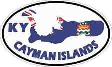 5X3 Oval KY Cayman Islands Sticker Vinyl Travel Luggage Decal Cup Car Stickers picture
