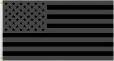 Black American Flag Dozen US Black Flags Tactical USA Blackout 3x5FT picture