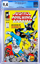 Justice Machine Annual #1 CGC 9.4 (1983, Texas) Michael Golden, 1st Elementals picture