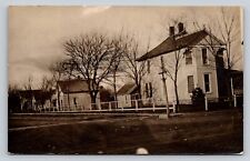 RPPC Houses Dirt Road McLouth Postmark Real Photo Kansas P731 picture