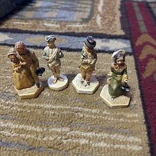 Sebastian Miniatures Colonial Figurines 1950s Vintage Chalkware Lot of 4 picture