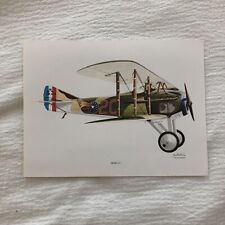 Spad 13 Air Plane Illustration Vintage Color Print 1981 (10.75x8in) picture