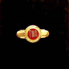 1940's TWA Enameled Lapel Pin in sterling silver by Balfour picture