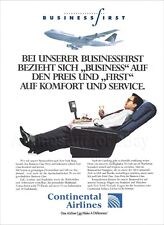 1993 CONTINENTAL Airlines BOEING 747 ad airways advert BUSINESSFIRST SEATING v1 picture