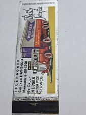 Vtg Werner Transportation Company Daily Services Empty matchbook  picture