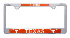 texas longhorns alumni college ncaa chrome license plate frame made in usa picture