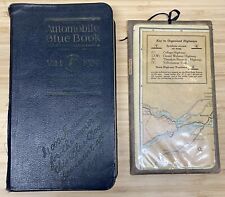 1924 Automobile Blue Book Guide Vol 1 NEW YORK NEW ENGLAND Map & Holder Complete picture