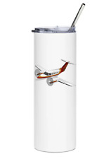 Embraer EMB 121 Xingu Stainless Steel Water Tumbler with straw - 20oz. picture