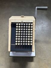 Burroughs Protectograph T840  Hand Crank Manual Check Writing Machine Vintage / picture