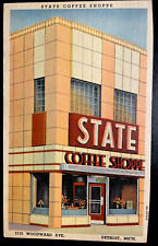 Vintage Postcard 1938 State Coffee Shoppe, Detroit, Michigan (MI) picture