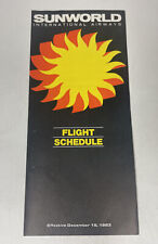 SUNWORLD International Airways Flight Schedule Timetable 1983 picture