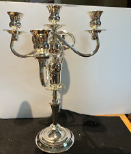 Rare Candelabra 5 Twisted Arm Candle Silver Plated picture