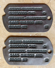 (2) MATCHING WW2 U.S.ARMY DOG TAGS (STYLE #1  NEXT OF KIN) (NOV. 1941-JUL. 1943) picture