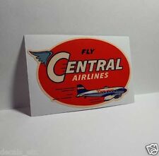 Central Airlines Vintage Style Decal / Vinyl Sticker, Luggage Label picture