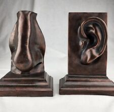 Vintage c2c Design Nose And Ear Bronze Like Pop Art Bookends Nob Hill Sculpture picture