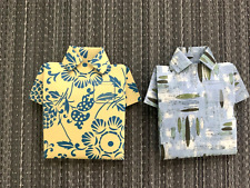 Kahala Shirt  Salt & Pepper   Paper Origami   Hawaiian Airlines set of 2 picture