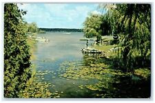 c1960 Channel Michigan Beautiful Horsehead Lake MI Vintage Avery Color Postcard picture