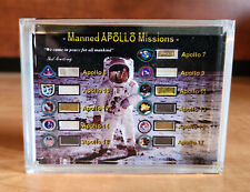 11 Fragments of Manned Apollo Missions in lucite display picture