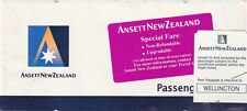 Ansett New Zealand airline domestic passenger ticket & baggage check picture