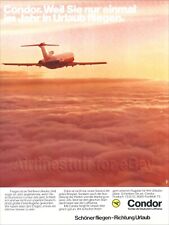 1979 CONDOR Airlines BOEING 727-200 ad airways advert Germany LUFTHANSA picture