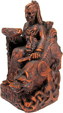 Seated Norse Hel Statue - Goddess of the Underworld - Wood Finish picture