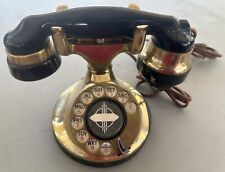 Antique Circa 1928 Western Electric Model #201 Brass Telephone Round Base picture