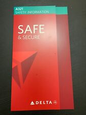 Delta Airlines Airbus 321 Airline Safety Card picture