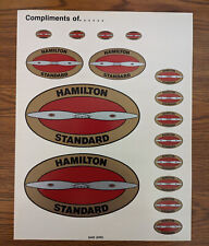 Hamilton Standard Propeller Decal Stickers - 16 stickers on page picture
